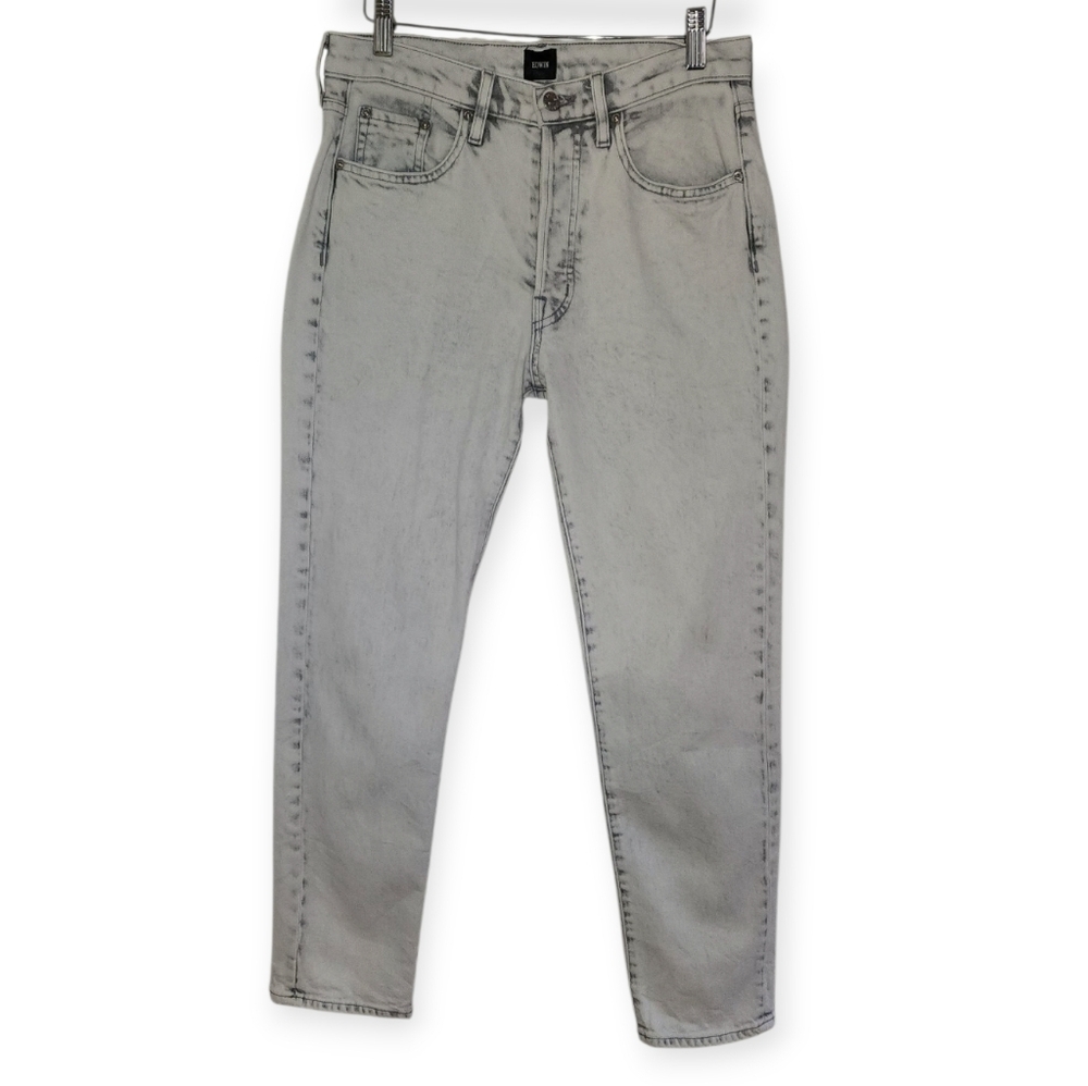 Edwin Orbital Grey Straight Y2K 90's Button Fly Preppy Denim Jeans Women's - Picture 2 of 10